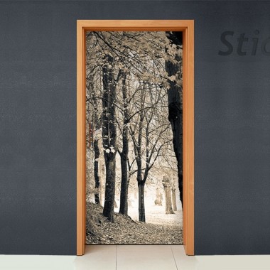 Vinilo Bosque para puerta -vinilos-decorativos