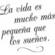 pegatina pared La vida es...