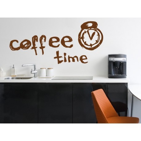 pegatina pared Coffee Time -Vinilos baratos