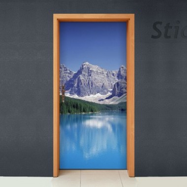 Vinilo Paisaje montaña para puerta-vinilos-decorativos