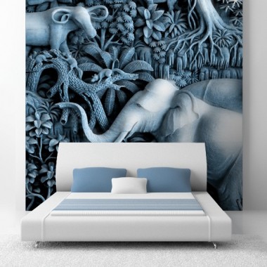 Fotomural Relieve Selva adhesivo decorativo ambiente