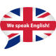 we speak english reposicionable