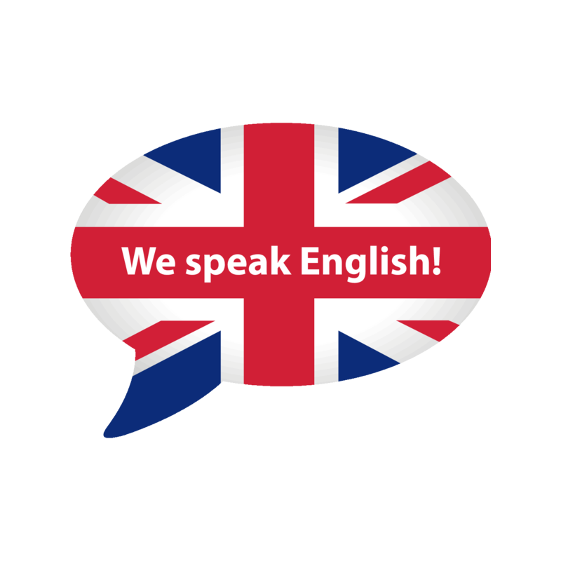 we speak  english 