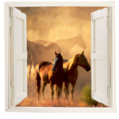 ventana simulada con paisaje ven06