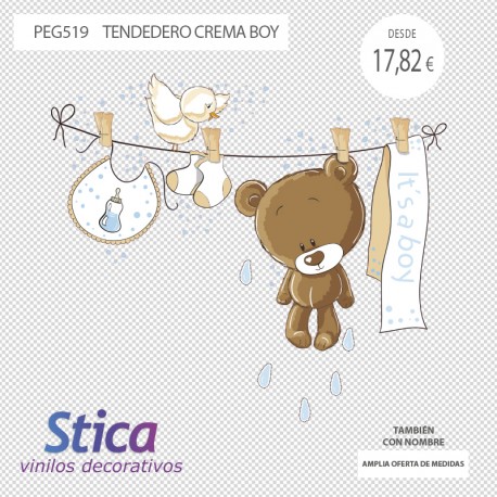 vinilo oso en venta en color crema
